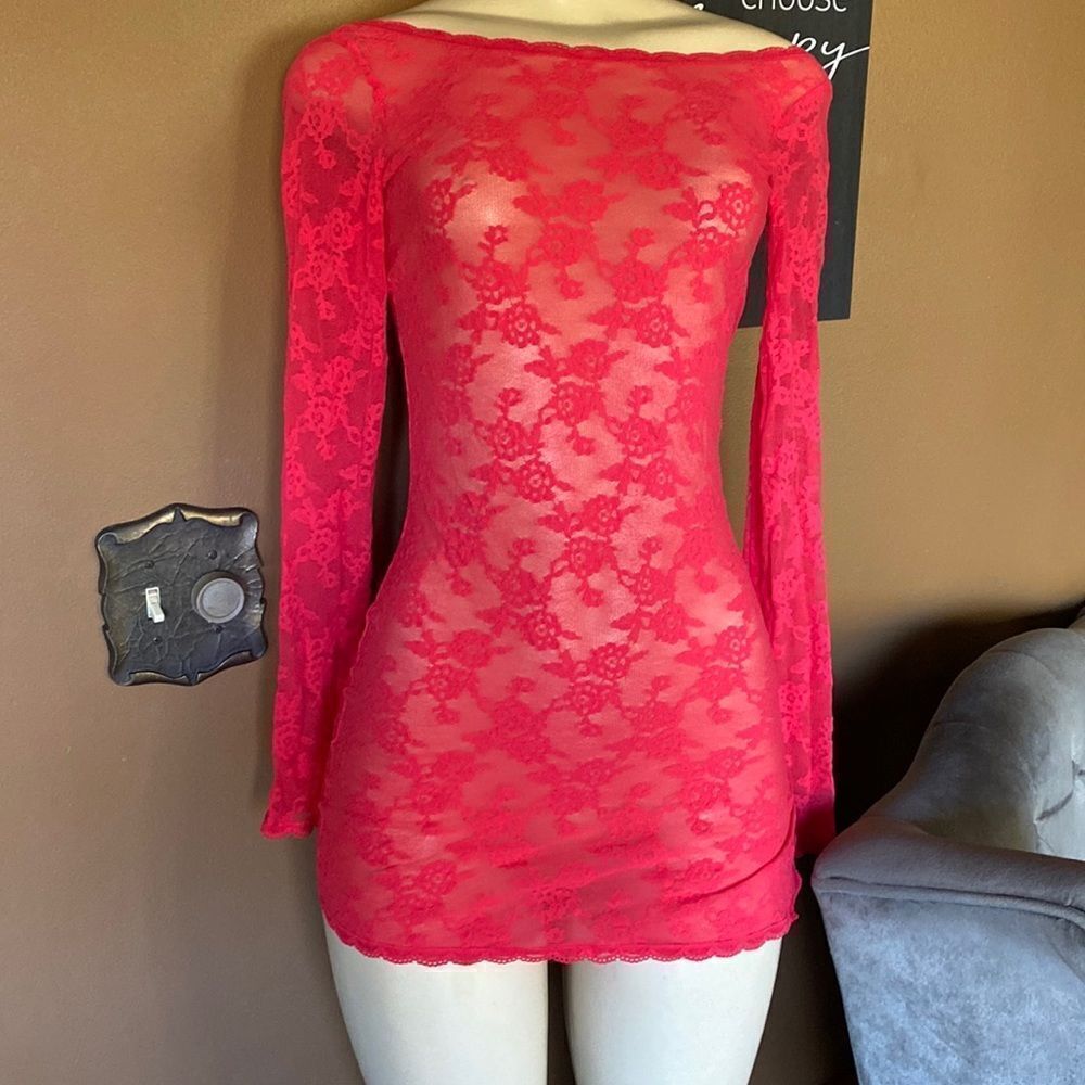 Victoria’s Secret RARE Lace Nightgown Red XS